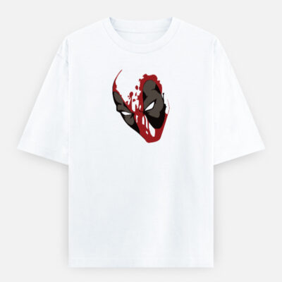 Deadpool Blood-Splatter Dual Print Oversized Tee