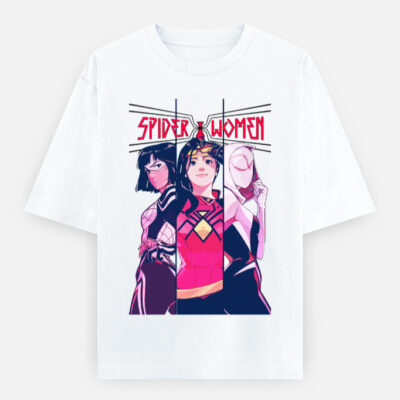 Spider-Women Multiverse Anime Panel Oversized T-Shirt