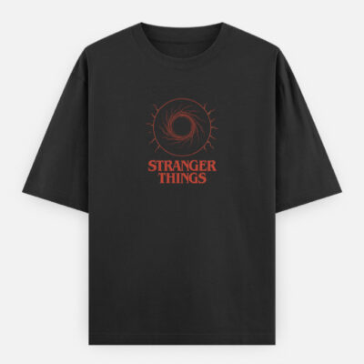 Stranger Things “Demogorgon Rise” Oversized Black Tee
