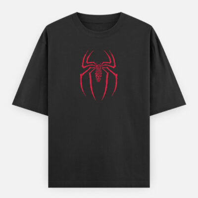 Venom Red Spider Emblem Minimal Oversized T-Shirt