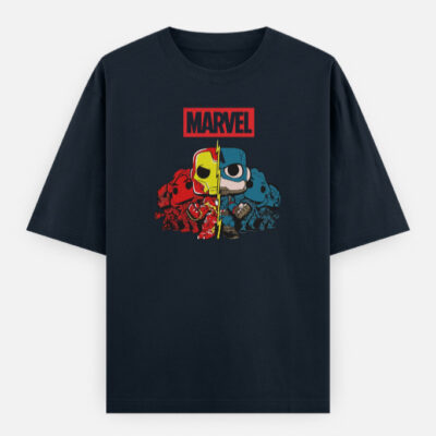 Marvel Funko Heroes Split-Design Oversized T-Shirt