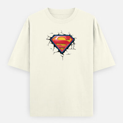 Superman Cracked Emblem + Pop-Art Skull