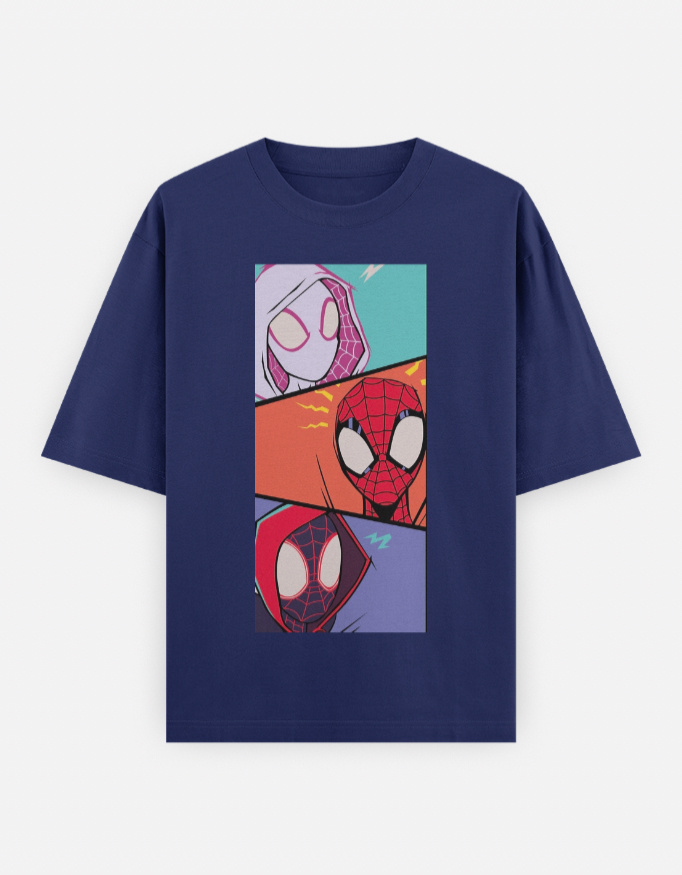 Spider-Verse Color Pop Trio Oversized T-Shirt